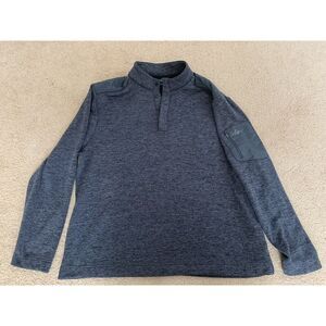 Greg Norman Mens Attack Life Play Dry Pullover Blue  1/4 button XL